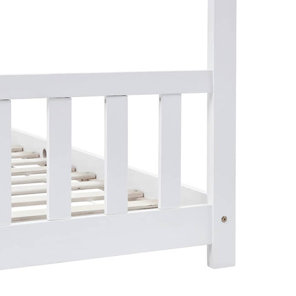 Barnsäng vit massiv furu 90x200 cm