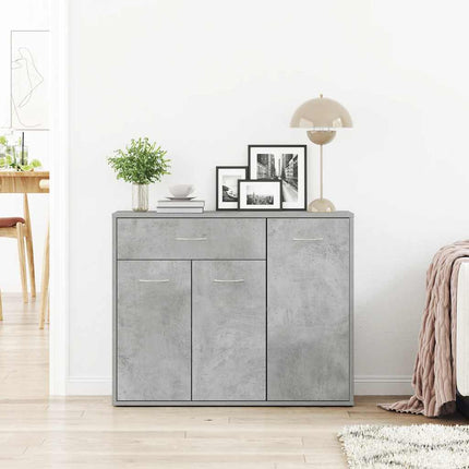 Byrå betonggrå 88x30x70 cm konstruerat trä