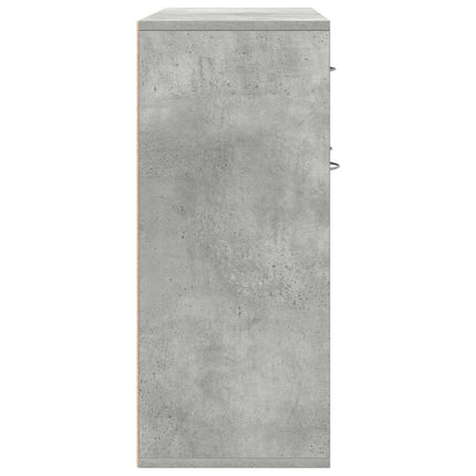 Byrå betonggrå 88x30x70 cm konstruerat trä