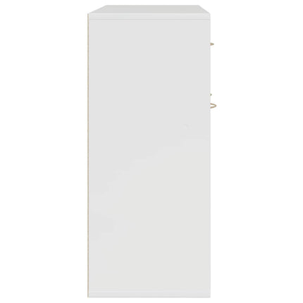 Skänkskåp vit högglans 88x30x70 cm konstruerat trä