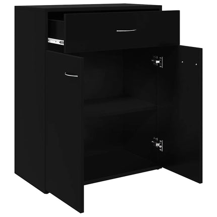 Skänk svart 60x30x75 cm konstruerat trä
