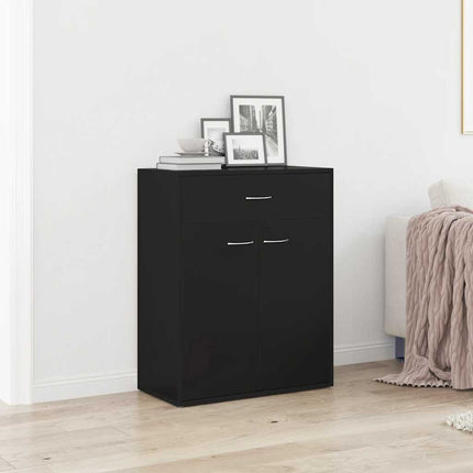Skänk svart 60x30x75 cm konstruerat trä