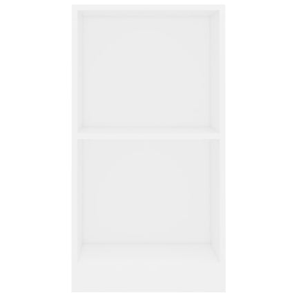 Bokhylla vit 40x24x75 cm konstruerat trä