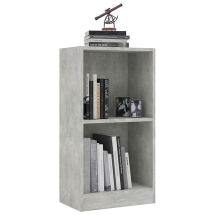 Bokhylla betonggrå 40x24x75 cm konstruerat trä