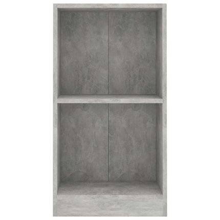 Bokhylla betonggrå 40x24x75 cm konstruerat trä