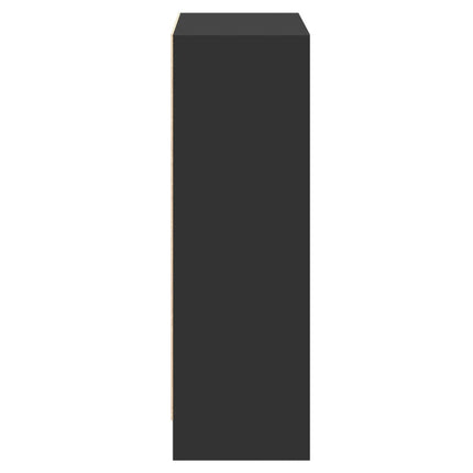 Bokhylla svart 60x24x76 cm konstruerat trä