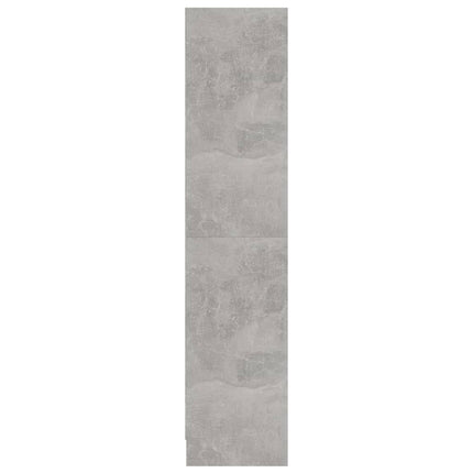 Bokhylla 3 hyllor betonggrå 60x24x109 cm konstruerat trä