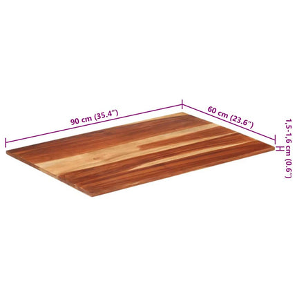 Bordsskiva massivt akaciaträ 15-16 mm 60x90 cm