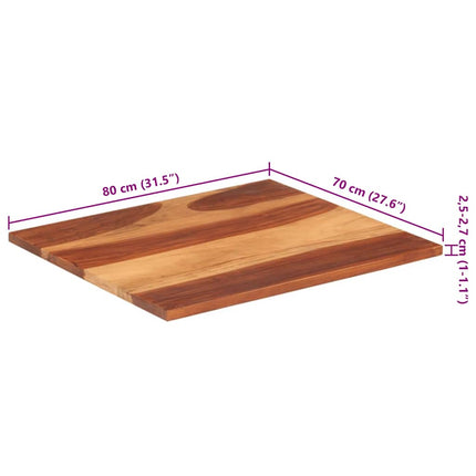 Bordsskiva massivt akaciaträ 25-27 mm 70x90 cm