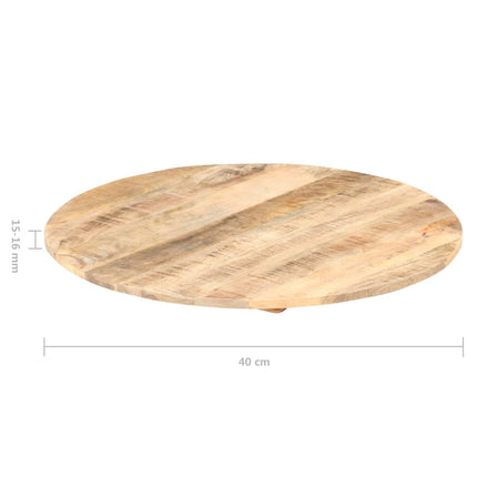 Bordsskiva i massivt mangoträ rund 15-16 mm 40 cm