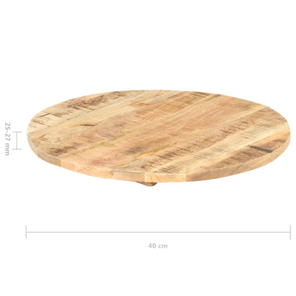 Bordsskiva i massivt mangoträ rund 25-27 mm 40 cm