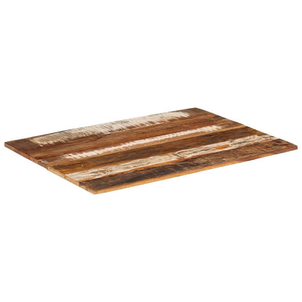 Rektangulär bordsskiva 60x80 cm 15-16 mm massivt återvunnet trä