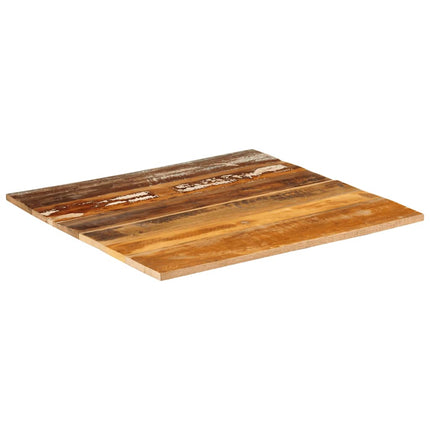 Fyrkantig bordsskiva 70x70 cm 15-16 mm massivt återvunnet trä