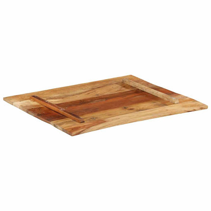 Rektangulär bordsskiva 70x80 cm 15-16 mm massivt återvunnet trä