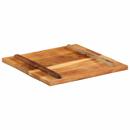 Fyrkantig bordsskiva 60x60 cm 25-27 mm massivt återvunnet trä