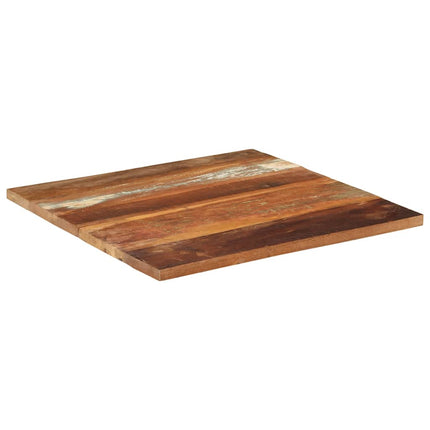 Fyrkantig bordsskiva 70x70 cm 25-27 mm massivt återvunnet trä