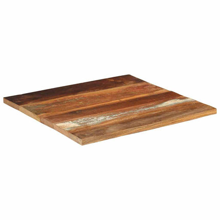 Fyrkantig bordsskiva 70x70 cm 25-27 mm massivt återvunnet trä