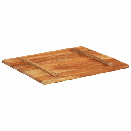 Rektangulär bordsskiva 70x80 cm 25-27 mm massivt återvunnet trä