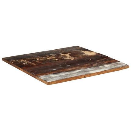 Fyrkantig bordsskiva 80x80 cm 25-27 mm massivt återvunnet trä
