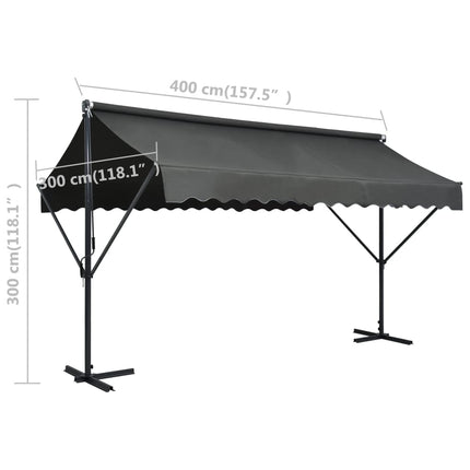 Fristående markis 400x300 cm antracit
