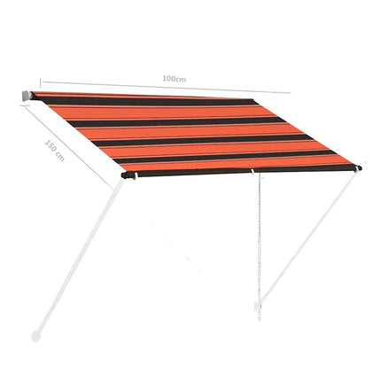 Markis 100x150 cm orange och brun