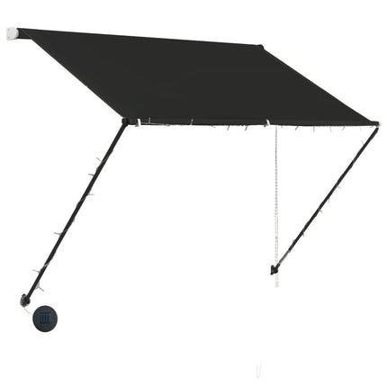 Markis med LED 100x150 cm antracit