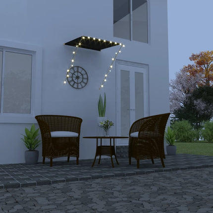 Markis med LED 100x150 cm antracit