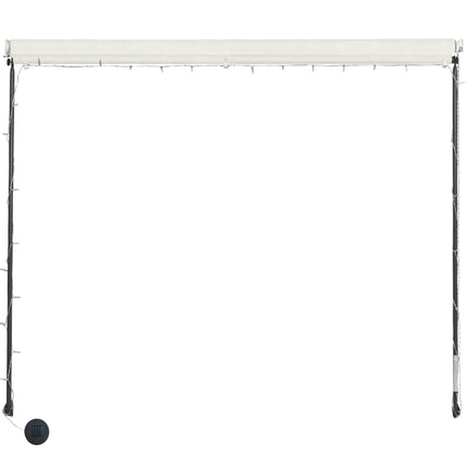 Markis med LED 300x150 cm gräddvit