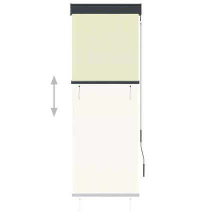 Rullgardin utomhus 60x250 cm gräddvit