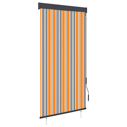 Rullgardin utomhus 80x250 cm gul och blå