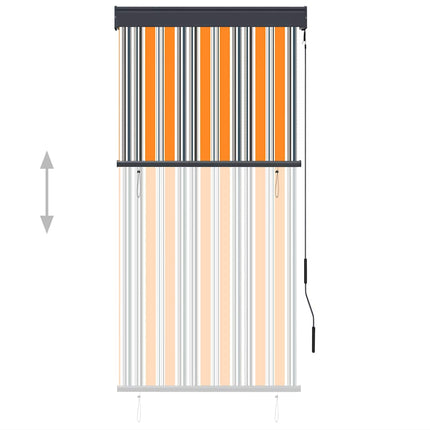 Rullgardin utomhus 80x250 cm gul och blå