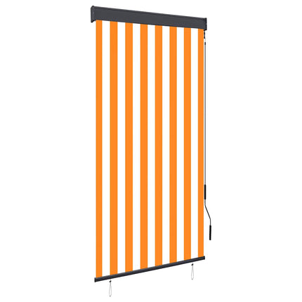 Rullgardin utomhus 80x250 cm vit och orange