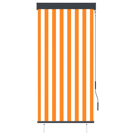 Rullgardin utomhus 80x250 cm vit och orange