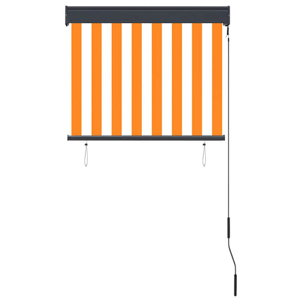 Rullgardin utomhus 80x250 cm vit och orange