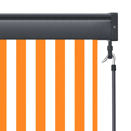 Rullgardin utomhus 80x250 cm vit och orange