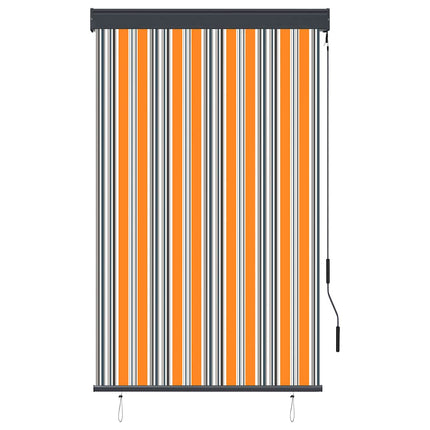 Rullgardin utomhus 100x250 cm gul och blå