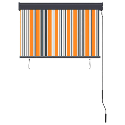 Rullgardin utomhus 100x250 cm gul och blå
