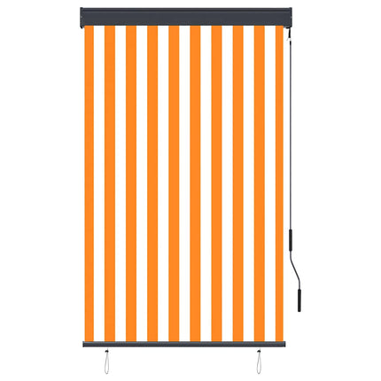 Rullgardin utomhus 100x250 cm vit och orange