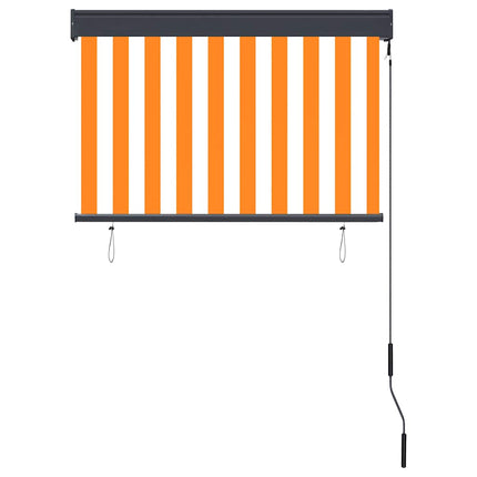 Rullgardin utomhus 100x250 cm vit och orange