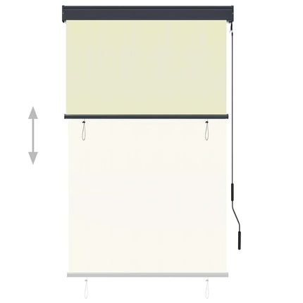 Rullgardin utomhus 100x250 cm gräddvit