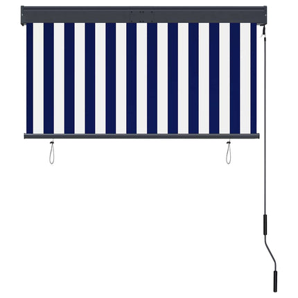 Rullgardin utomhus 120x250 cm blå och vit