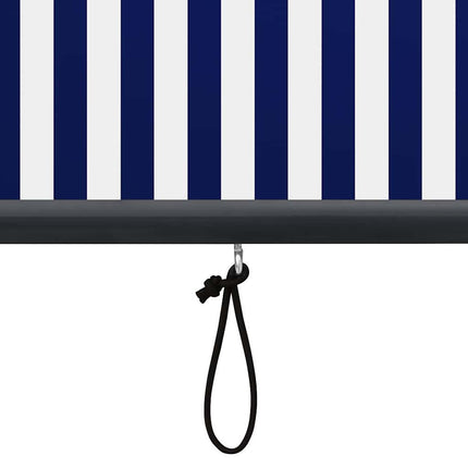 Rullgardin utomhus 120x250 cm blå och vit