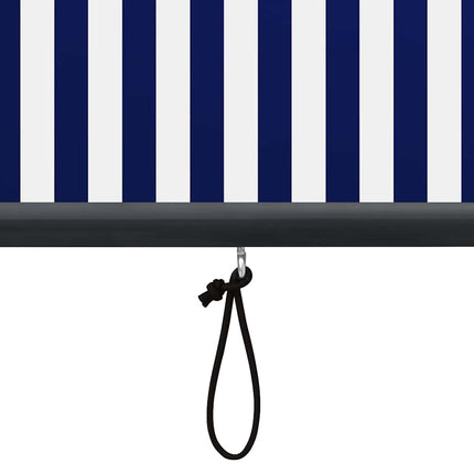 Rullgardin utomhus 140x250 cm blå och vit