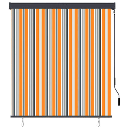 Rullgardin utomhus 140x250 cm gul och blå