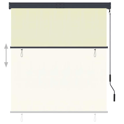 Rullgardin utomhus 140x250 cm gräddvit