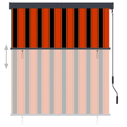 Rullgardin utomhus 140x250 cm orange och brun