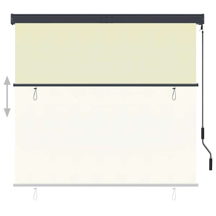 Rullgardin utomhus 160x250 cm gräddvit