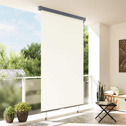 Rullgardin utomhus 160x250 cm gräddvit