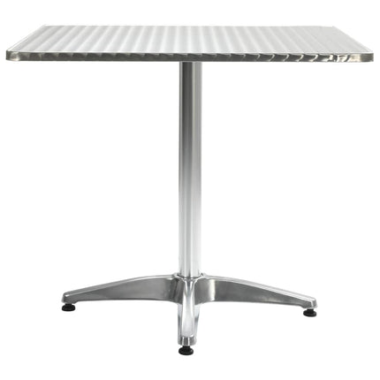 Trädgårdsbord silver 80x80x70 cm aluminium