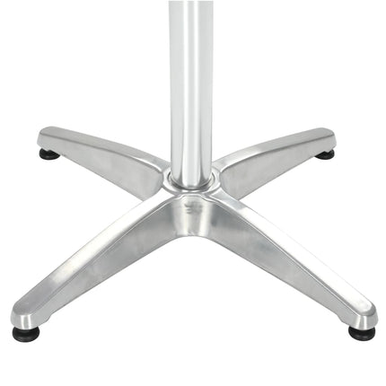 Trädgårdsbord silver 80x80x70 cm aluminium